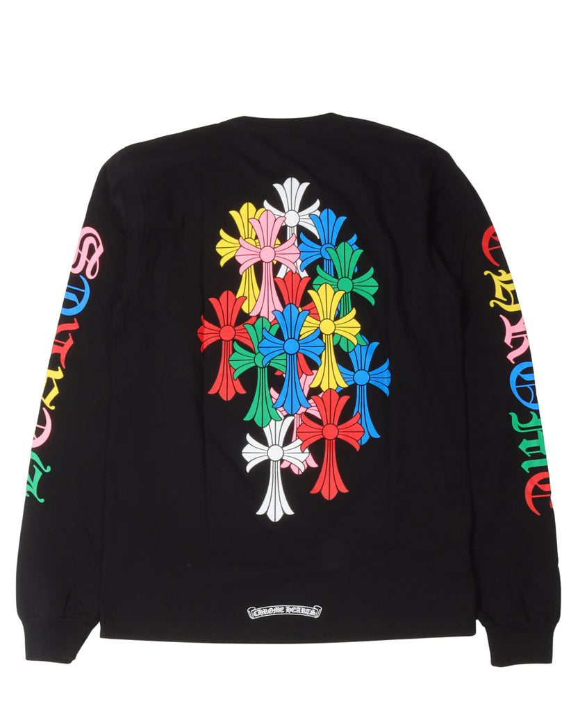 Multicolor Cross Long Sleeve T-Shirt