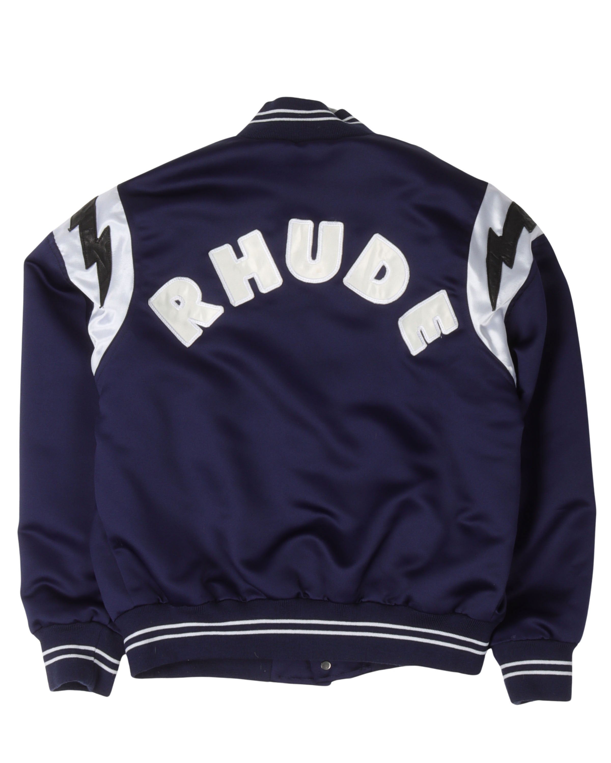 Satin Lightning Varsity Jacket