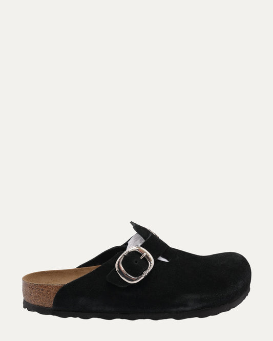 Dagger Embellished Birkenstock Boston Suede Mule