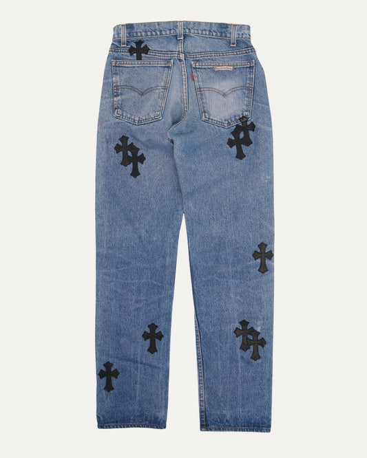 Levi's 505 Orange Tab Cross Patch Jeans