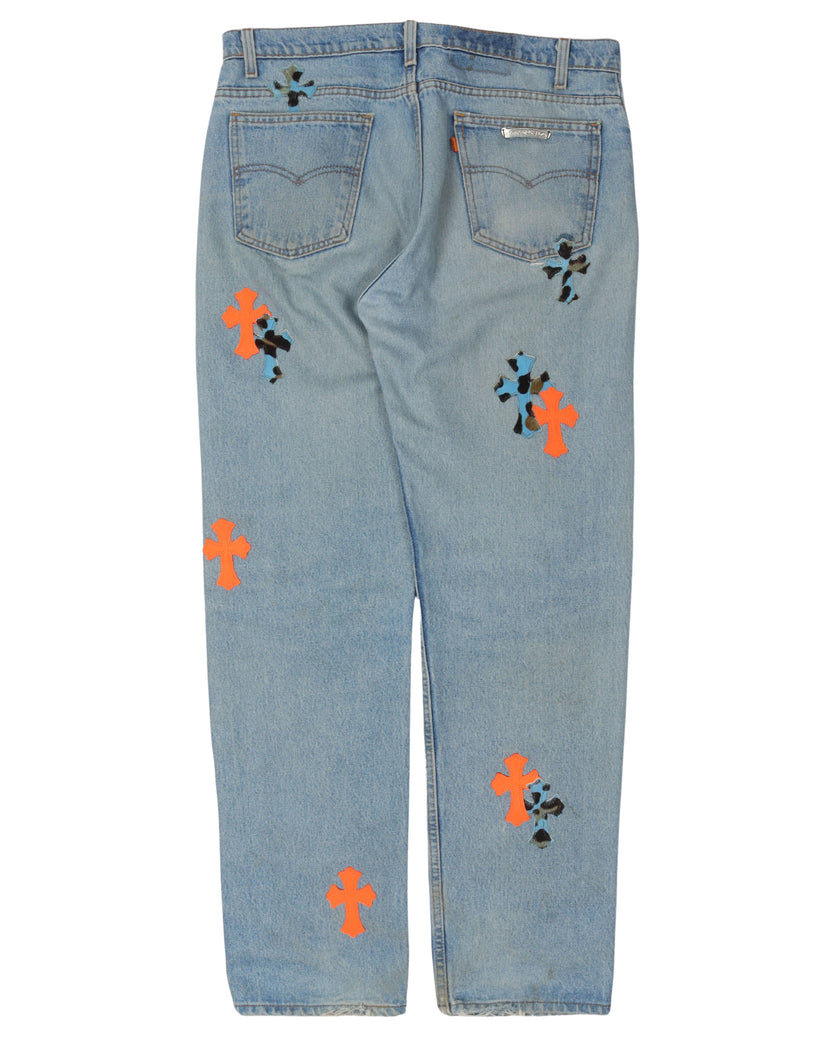 St. Barth's Exclusive Levi's Cross Patch Jeans