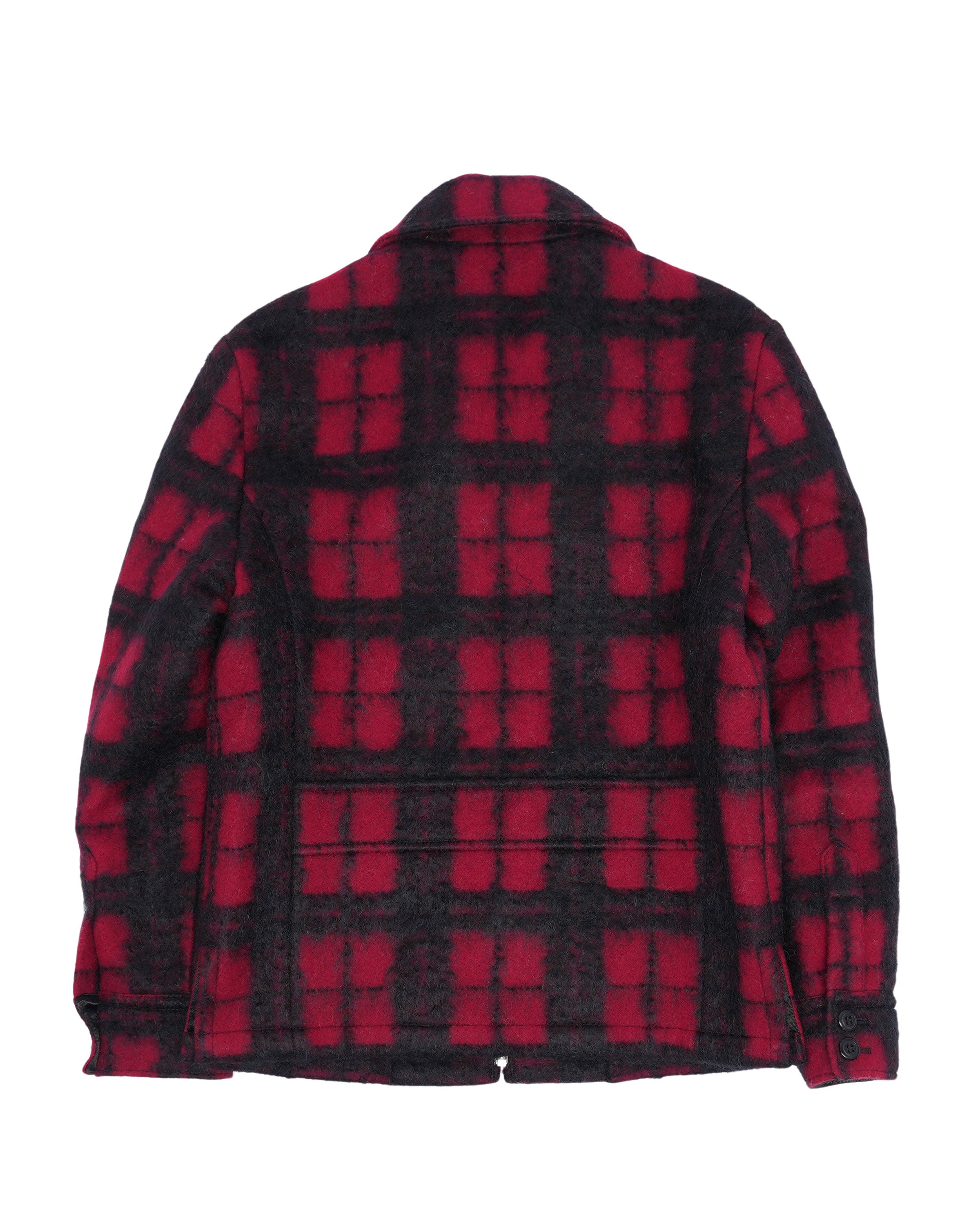 Mohair Blend Plaid Overshirt