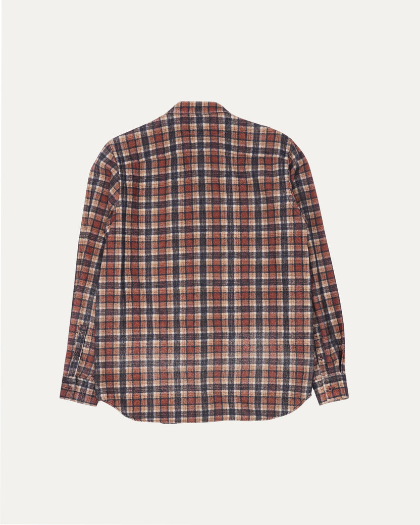 Wool-Blend Plaid Shirt