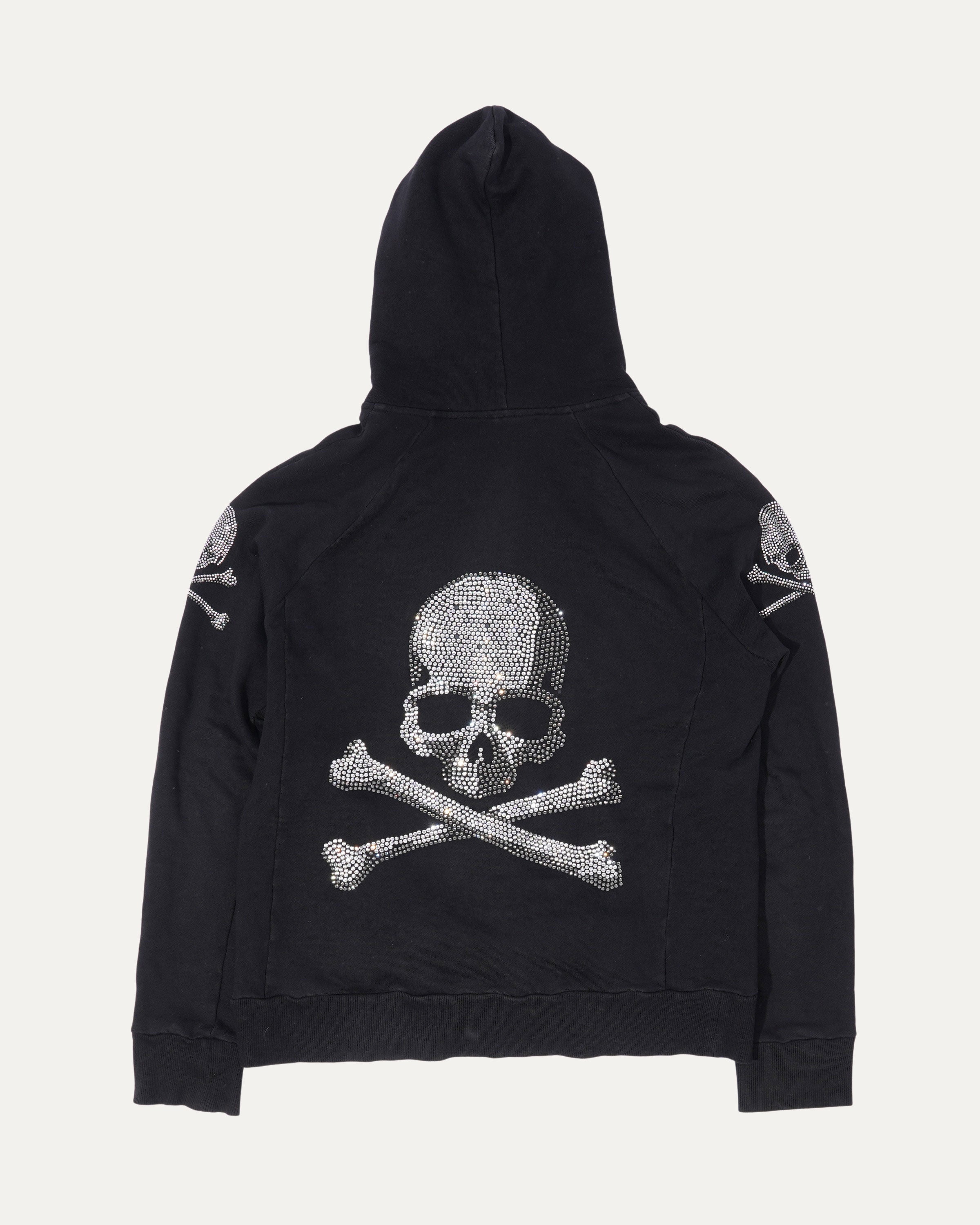 Rhinestone Zip Up Hoodie