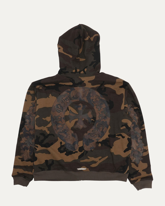 Camouflage Cross Patch Thermal Hoodie