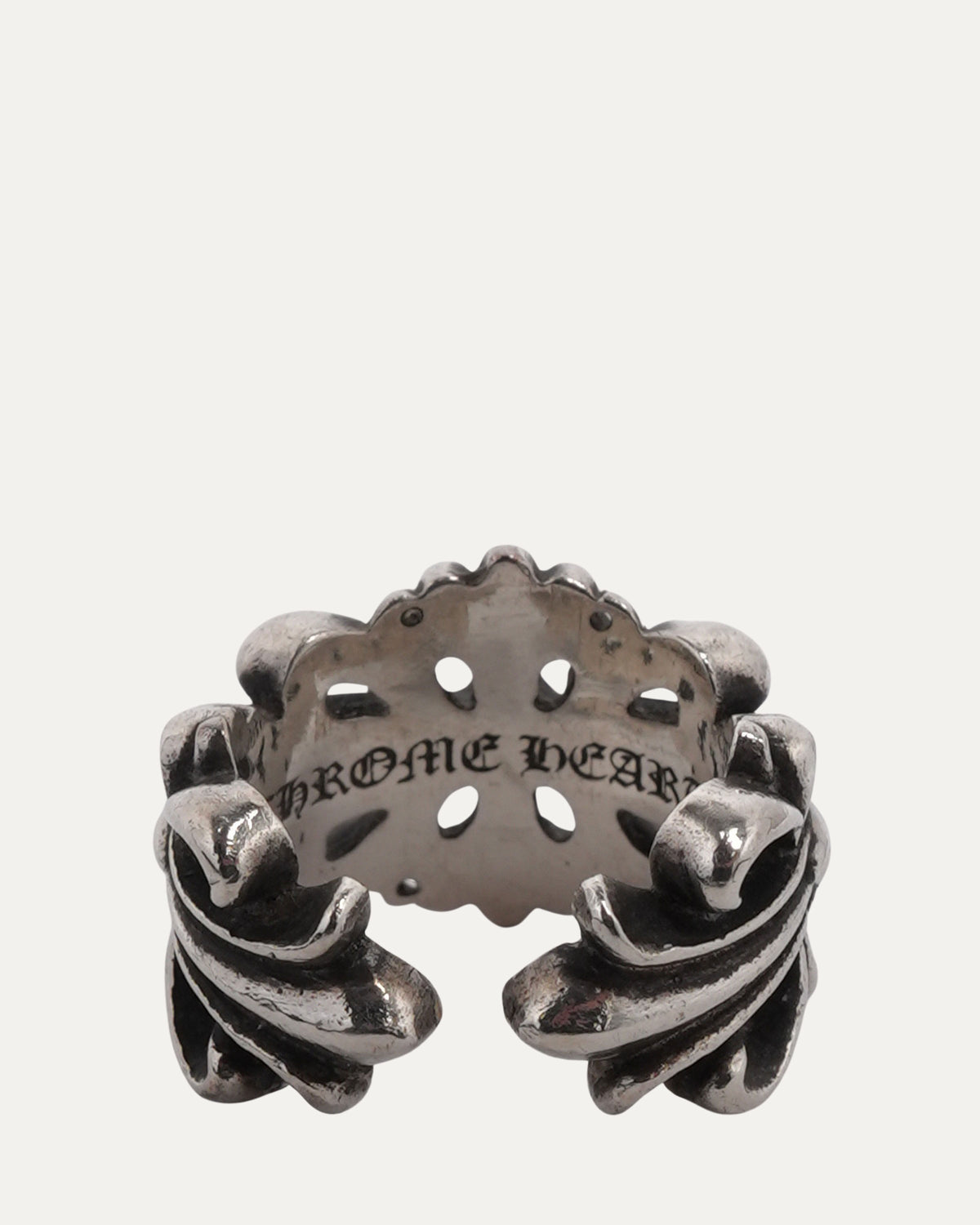 Double Floral Cross Ring