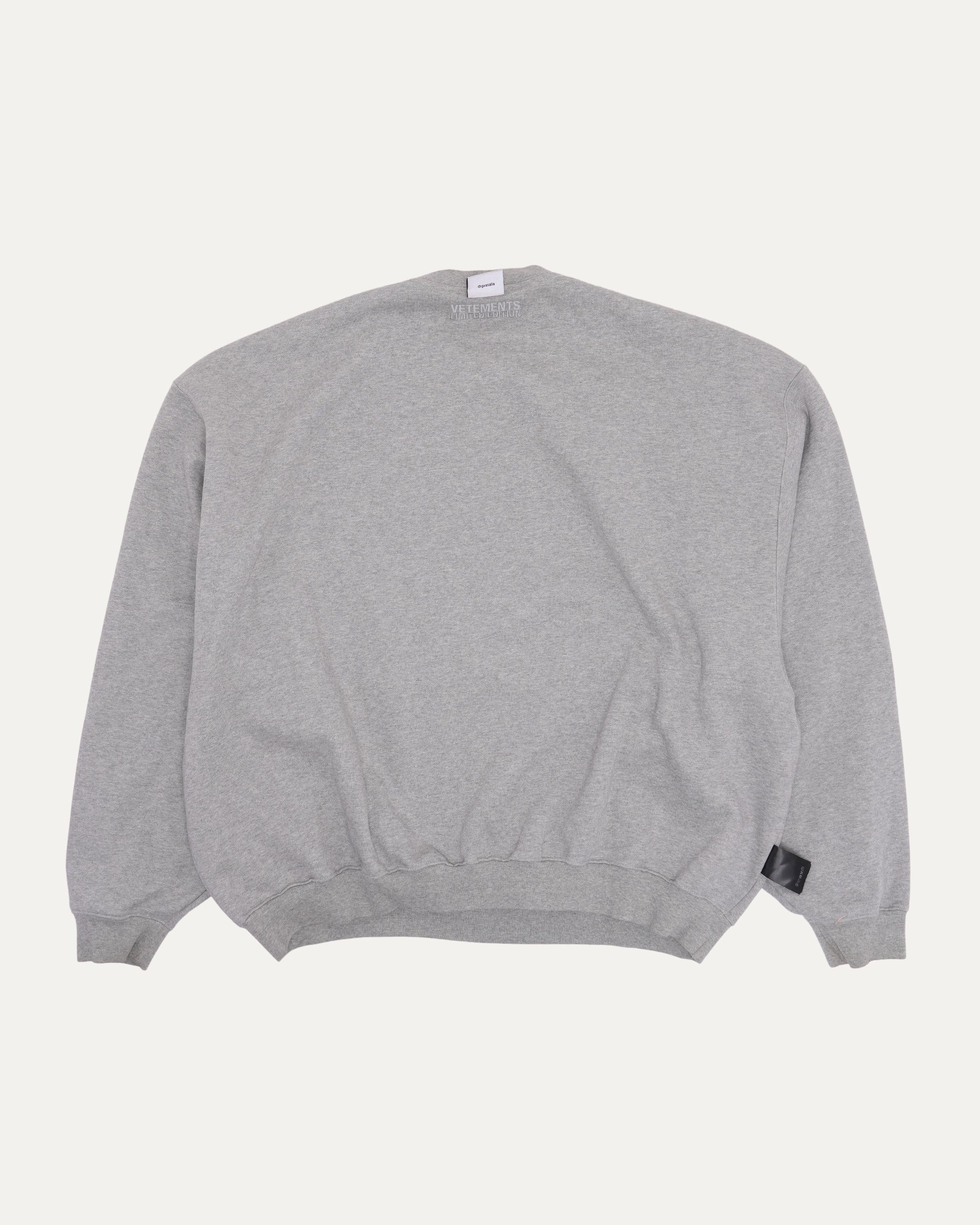 Vetements Oversized Crewneck Sweatshirt – Justin Reed