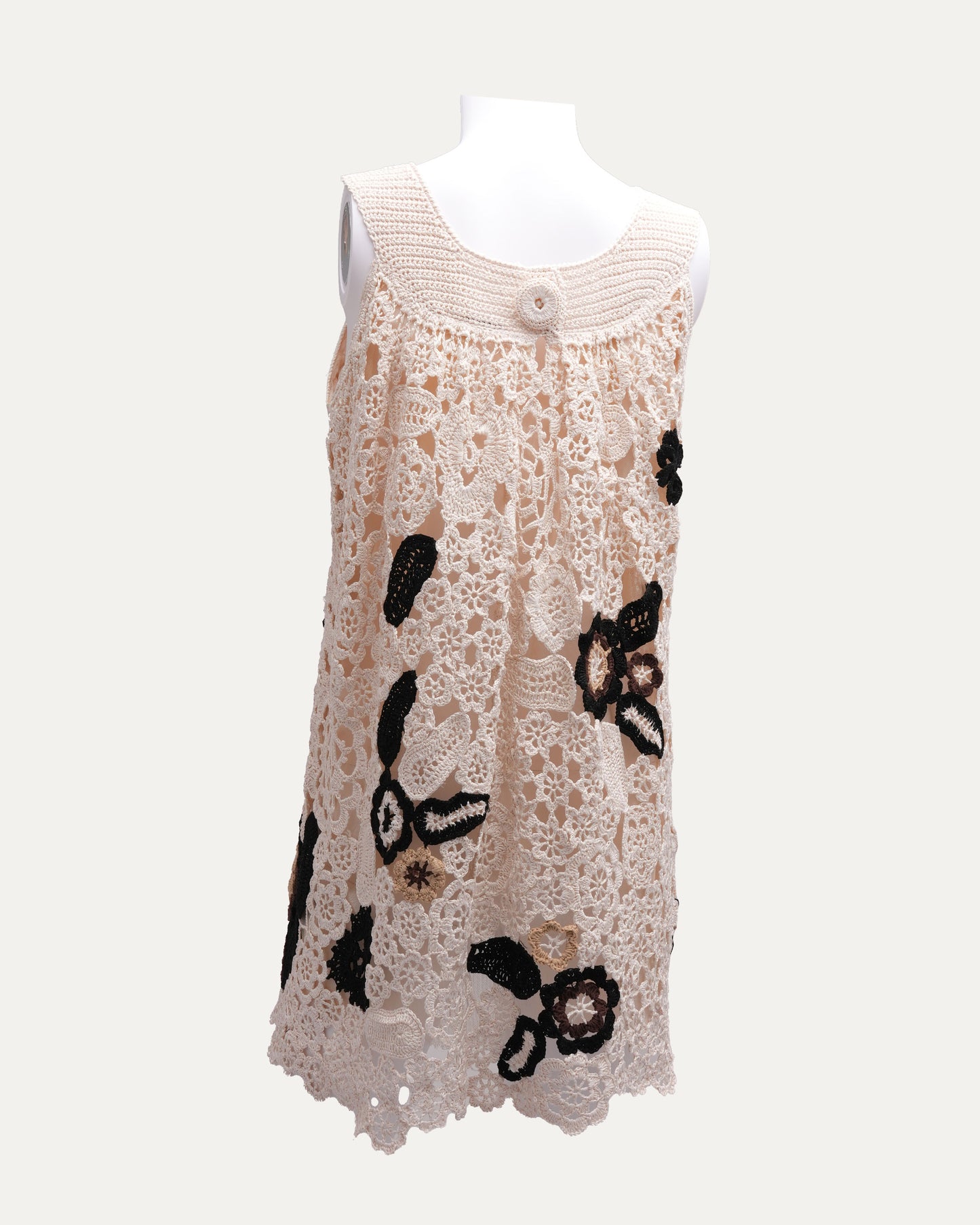 Crochet Babydoll Mini Dress