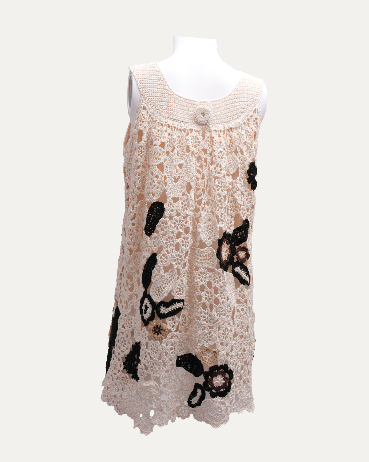 Crochet Babydoll Mini Dress