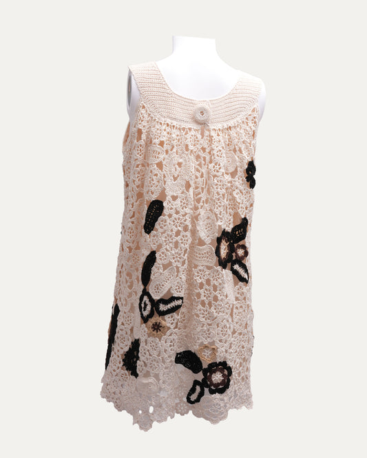 Crochet Babydoll Mini Dress