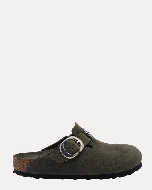 Dagger Embellished Birkenstock Boston Suede Mule