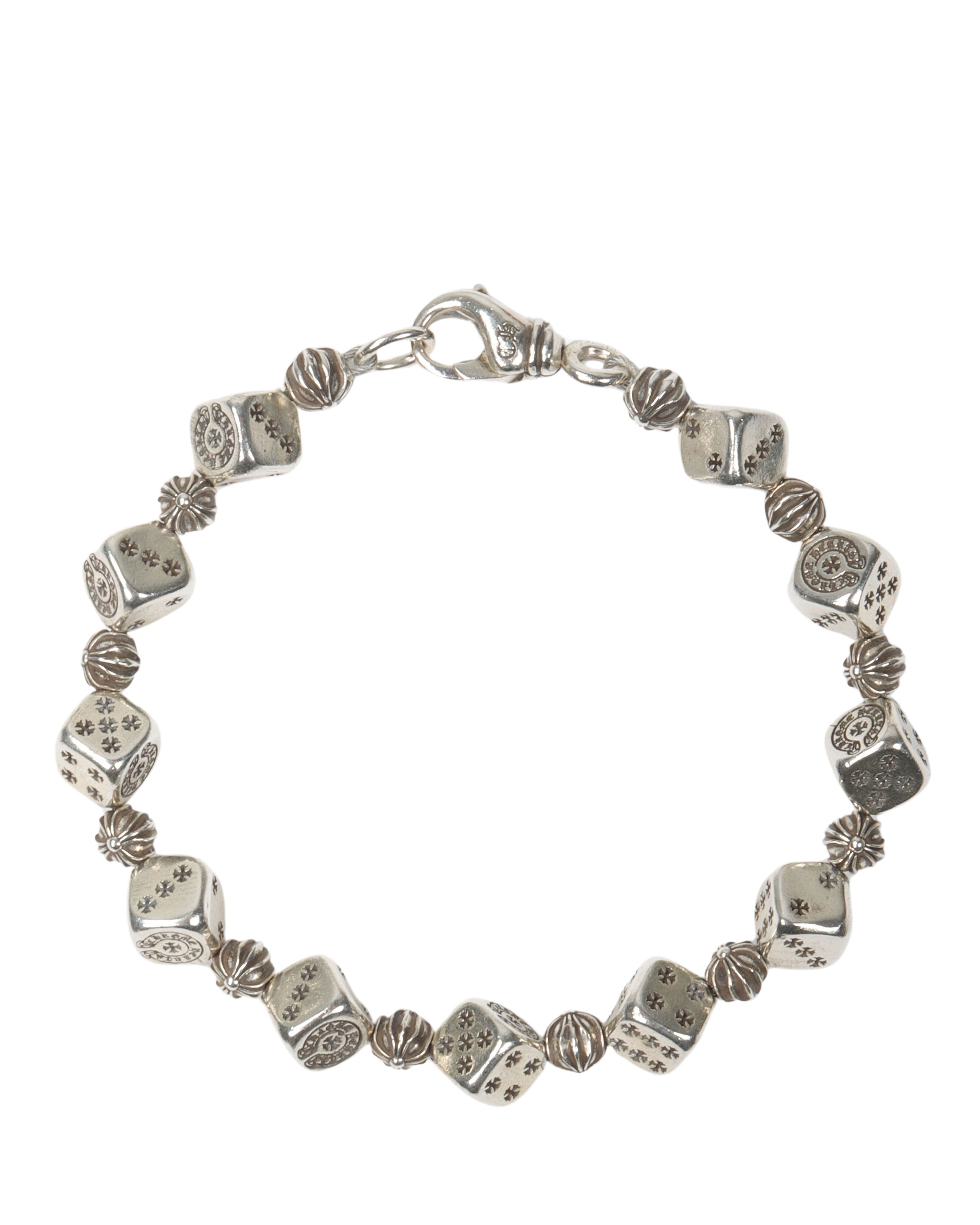 Silver Dice Bracelet