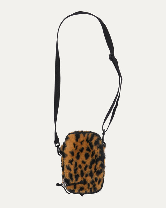Faux Fur Explorer Leopard Crossbody Bag