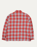 Spell Out Flannel Workn Shirt Jacket
