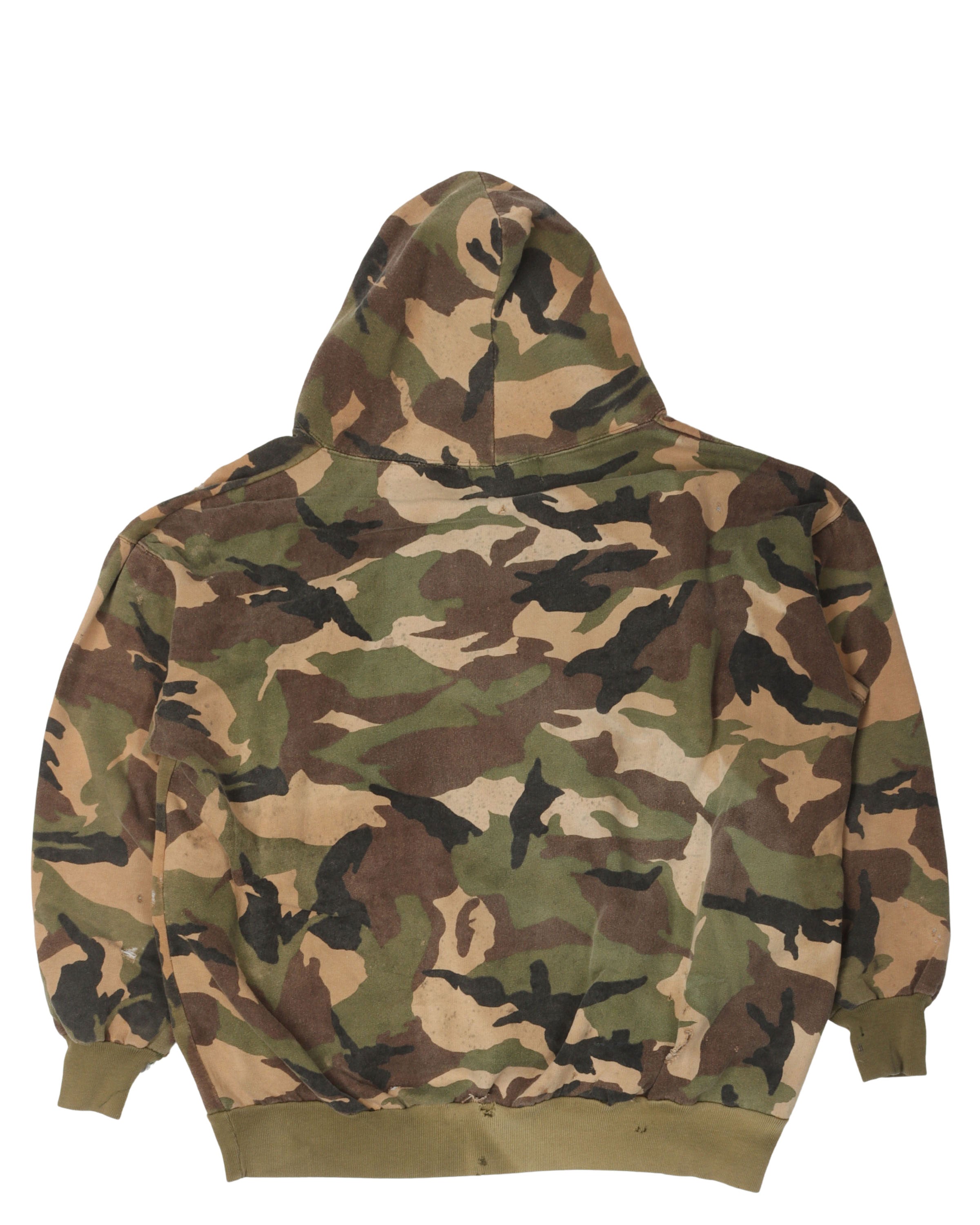 Distressed Camouflage Hoodie