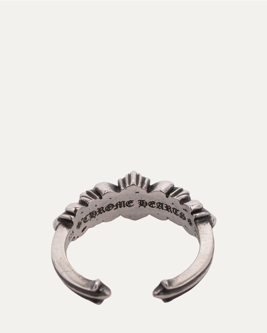 Mini Double Floral Cross Ring
