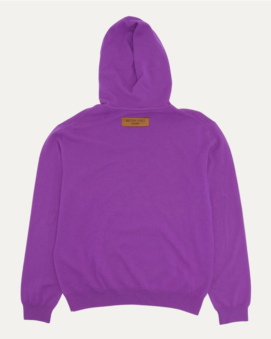 Cashmere Blend Embossed Hooded Sweater