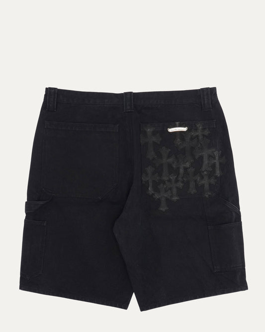 Double Knee Cross Patch Shorts