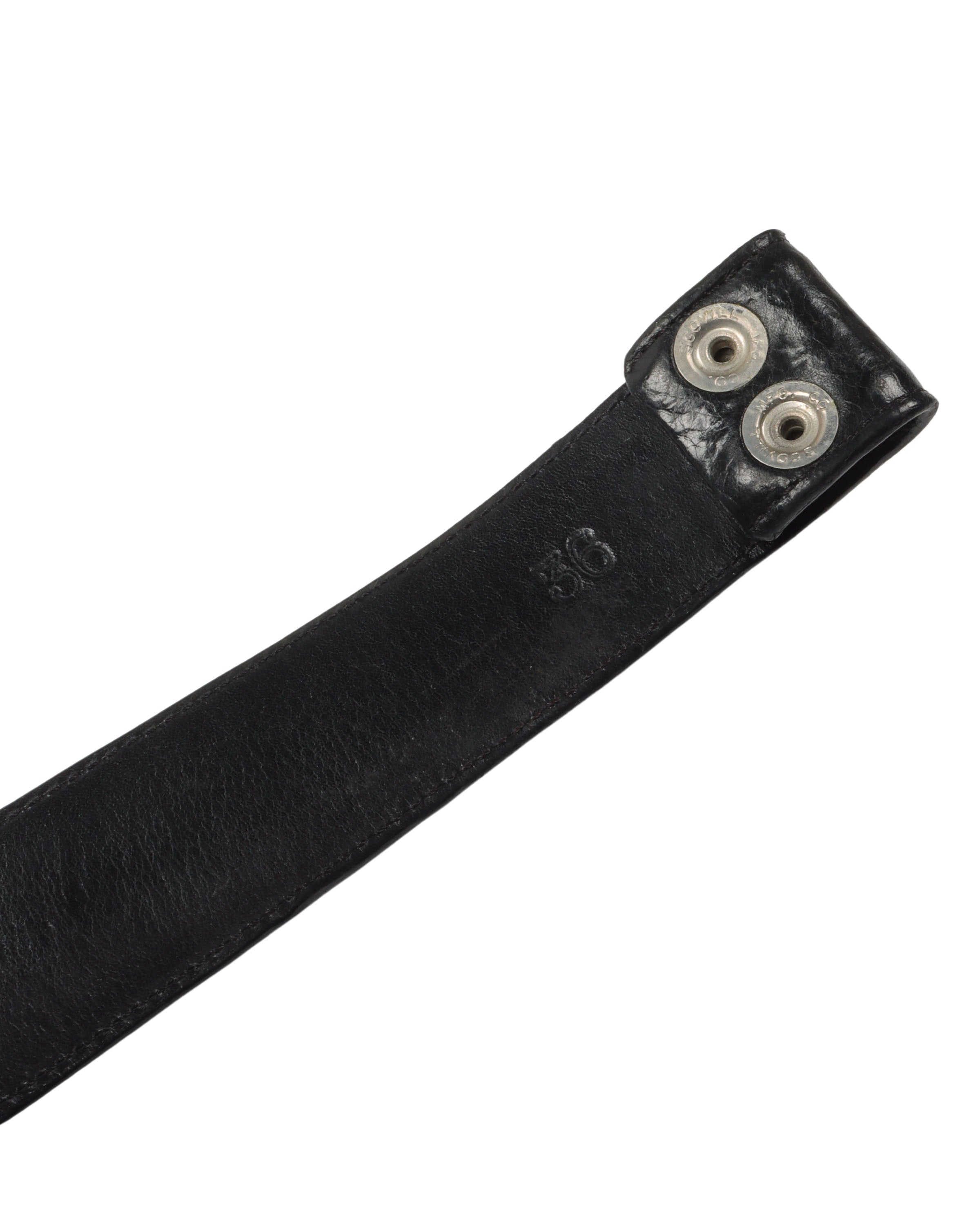 Studded Leather Punk Belt Strap (No Buckle)