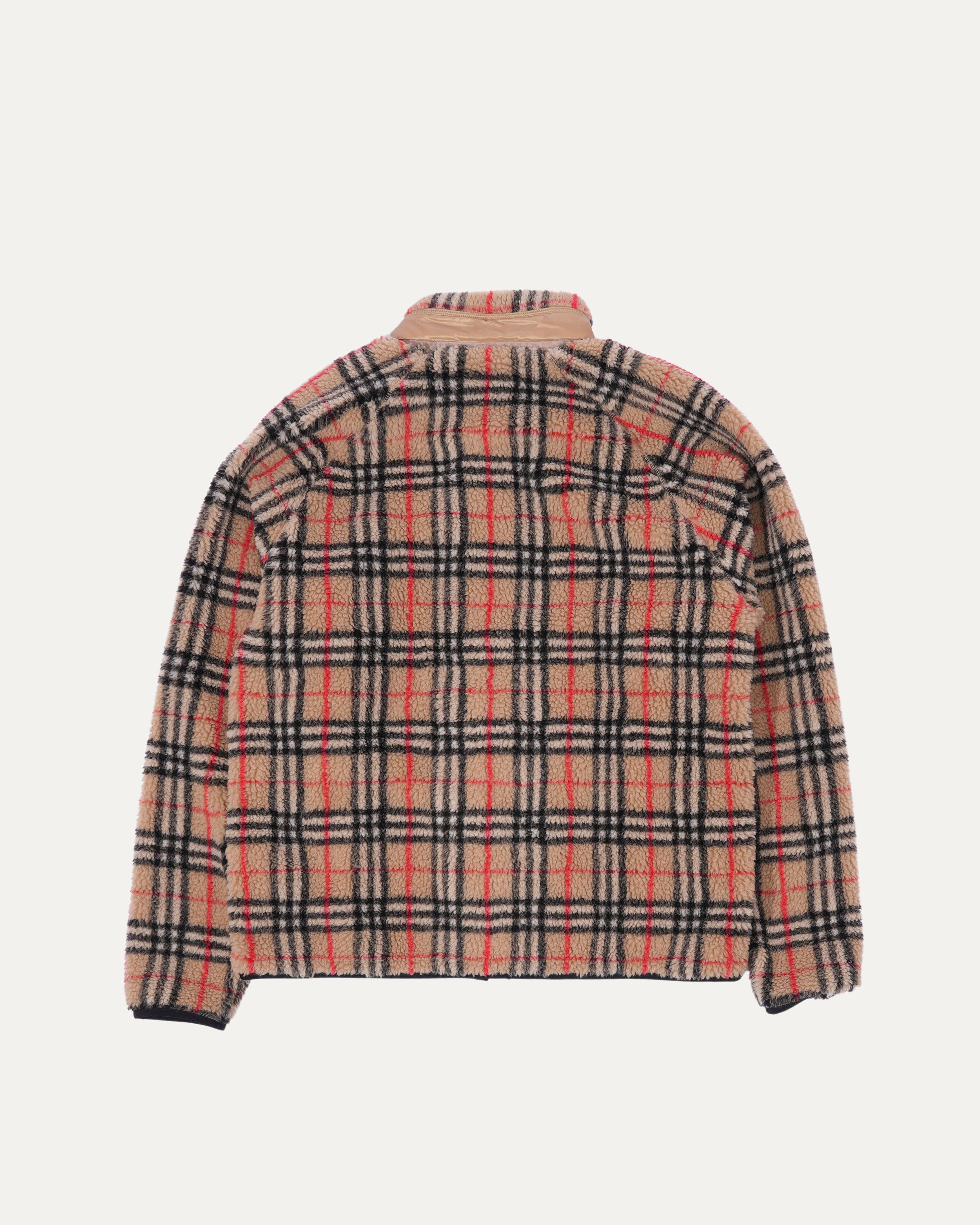 Plaid Print Fleece Jacket