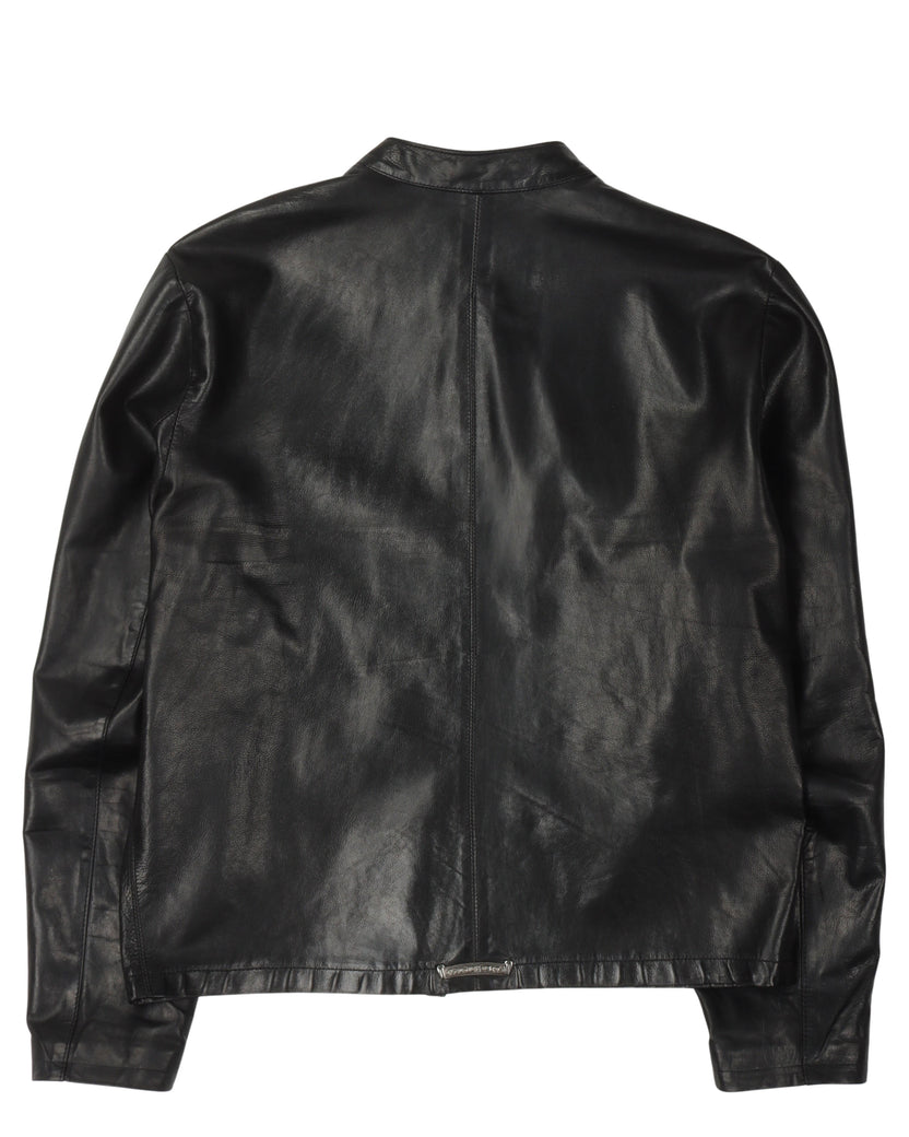 Lamb Leather Cafe Racer Leather Jacket