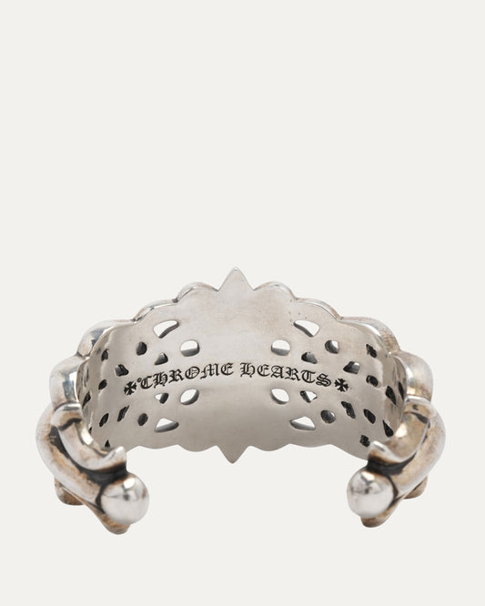 Floral Cross Cuff Bracelet