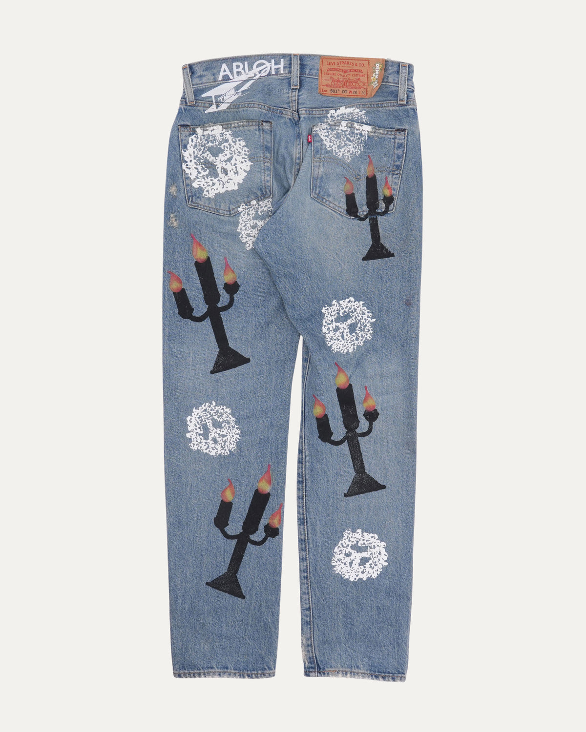 Levi's Virgil Abloh 'Message In A Tear' Printed 501 Jeans