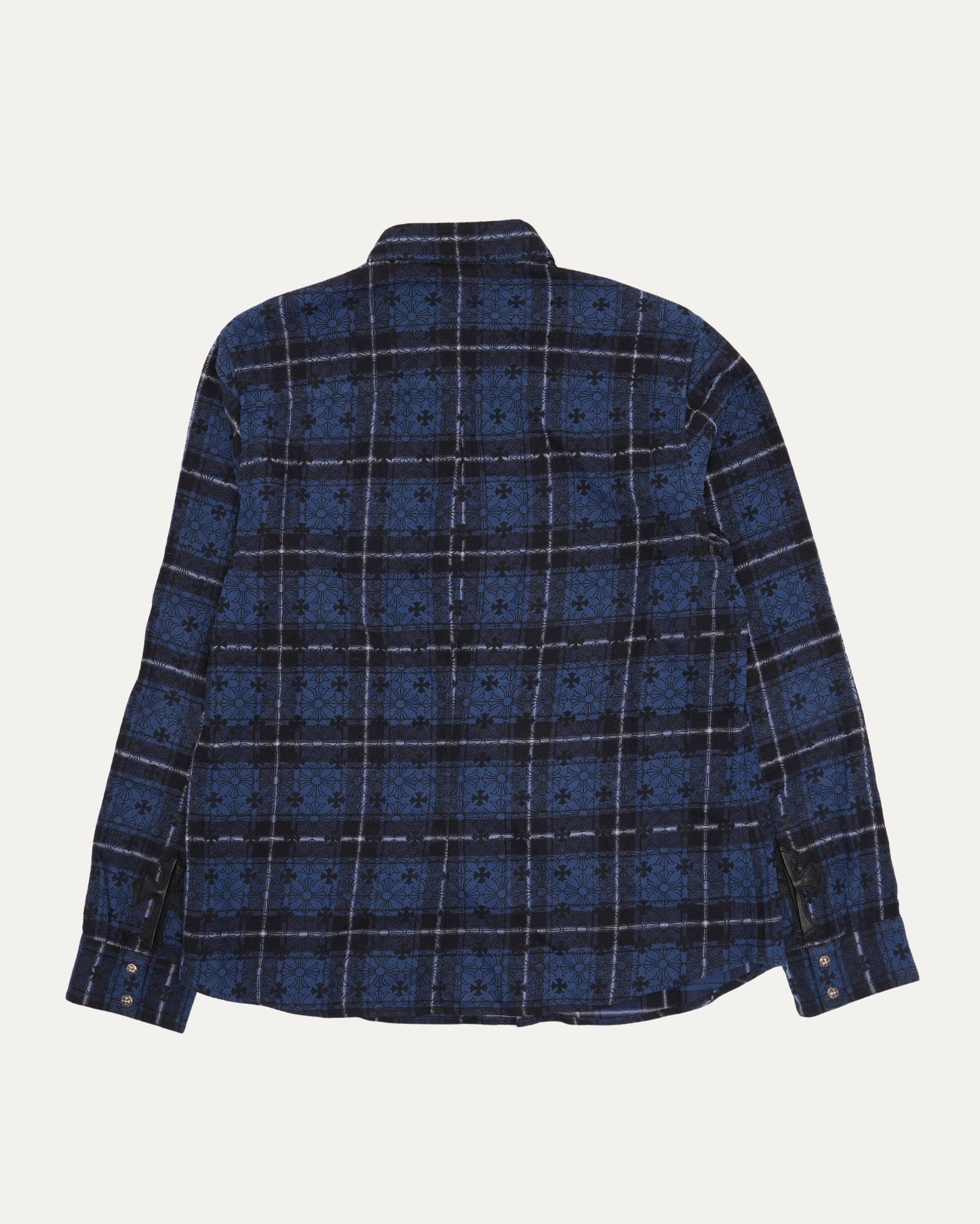 Monogram Cross Patch Loose Ends Flannel Shirt