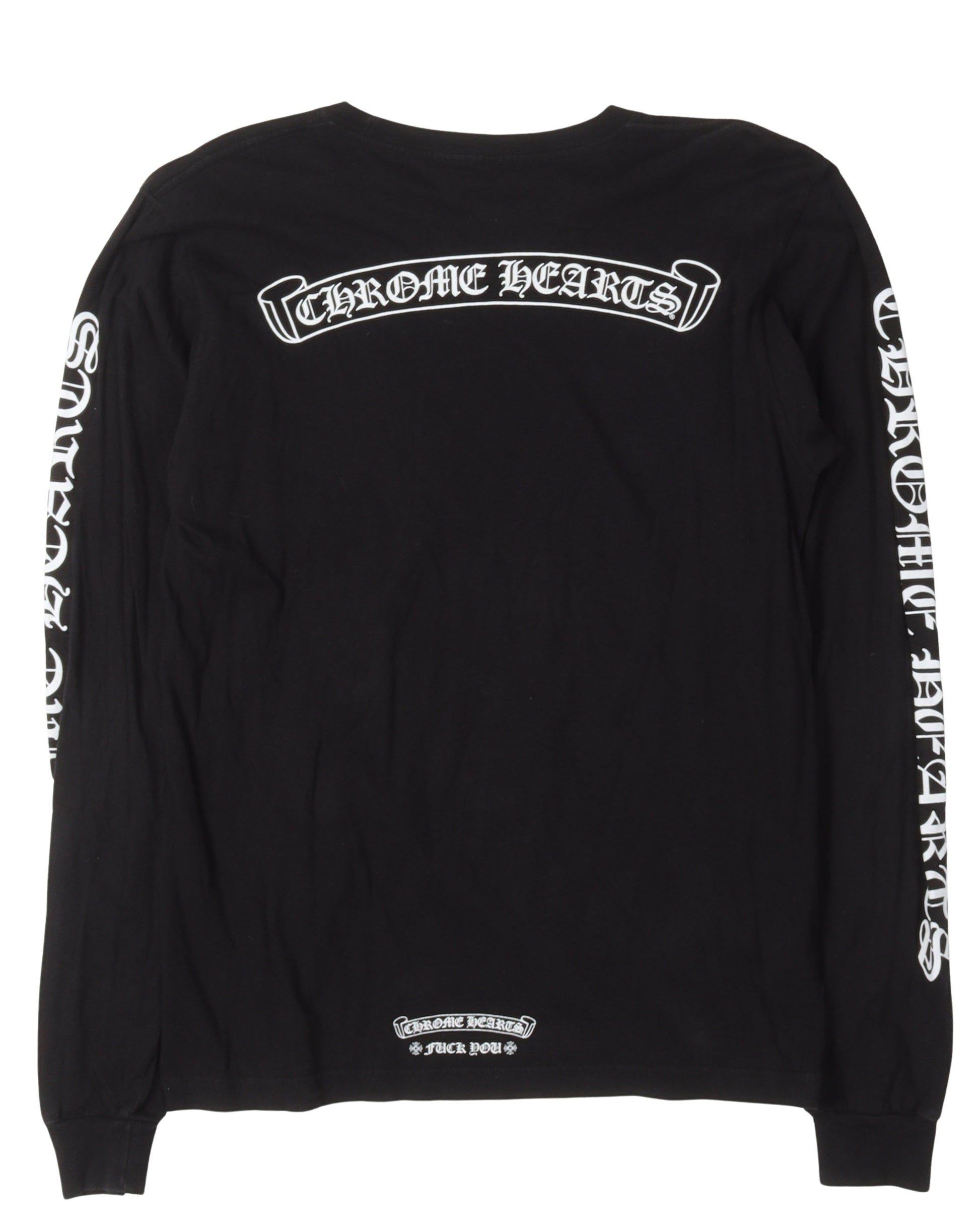 Chrome Hearts Scroll Logo Long Sleeve T-Shirt Justin Reed Chrome Hearts Scroll Logo Long Sleeve T-Shirt Justin Reed