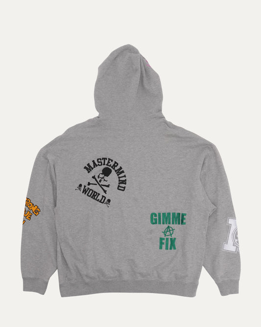 Embroidered Multi Logo Hoodie