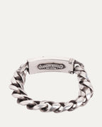 Diamond Floral Cross ID Bracelet