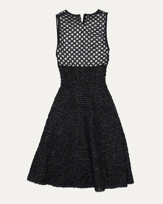 Raffia Overlay Dress