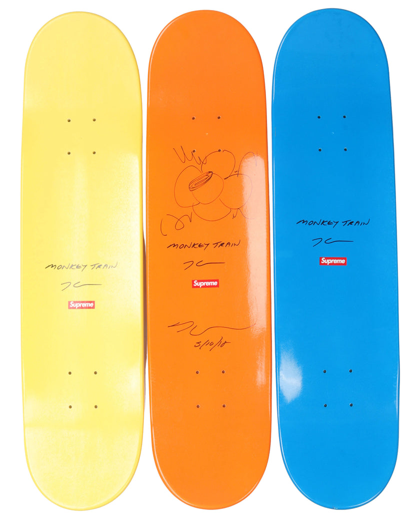 Jeff Koons Signed Set of Three Skateboard Decks