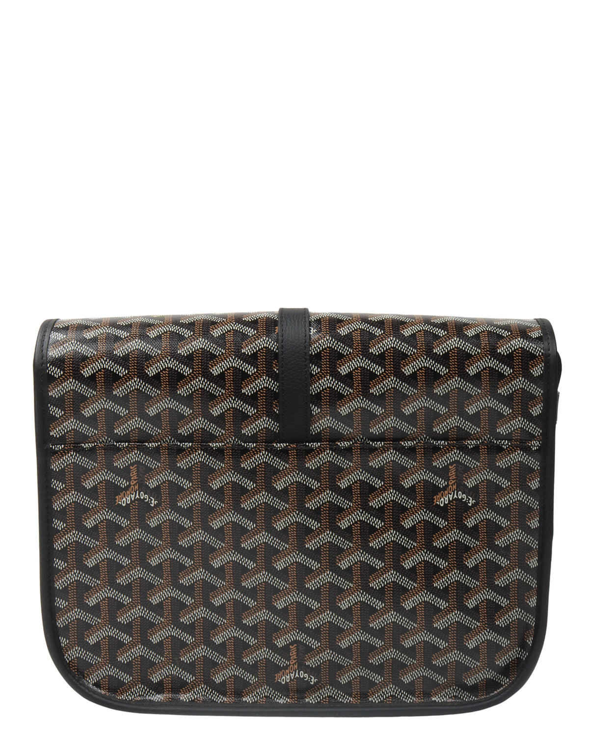 Navy Goyardine Belvedere II PM Messenger Bag