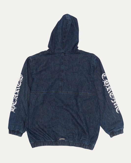 Ruckus Hooded Denim Cross Patch Jacket