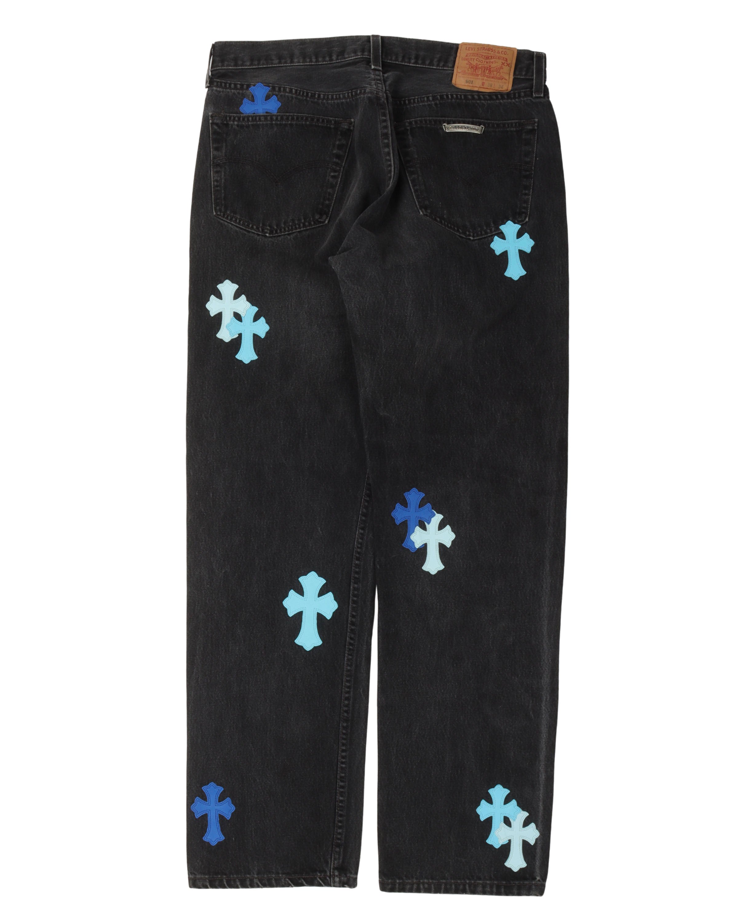 Chrome Hearts London Exclusive Levi's Cross Patch Jeans
