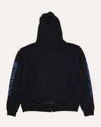Thermal Lined Vertical Logo Zip Up Hoodie