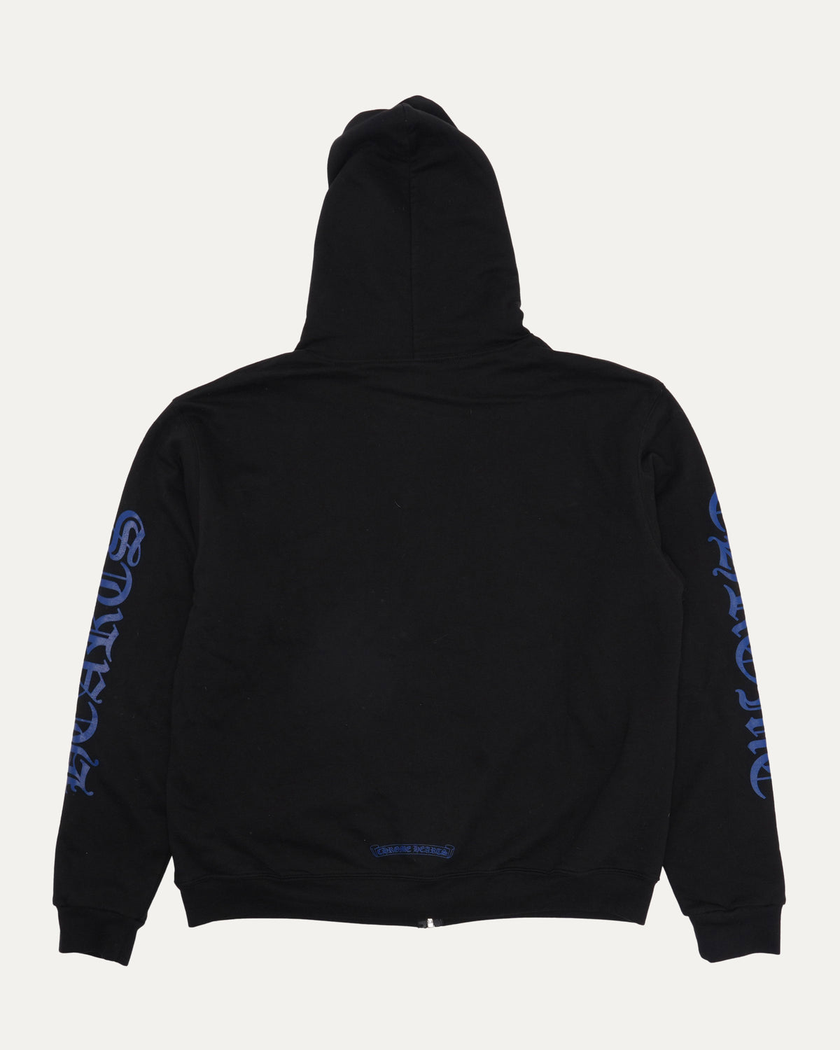 Thermal Lined Vertical Logo Zip Up Hoodie