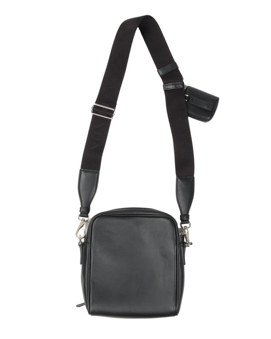 Small Leather Shoulder Bag w/ Pouch