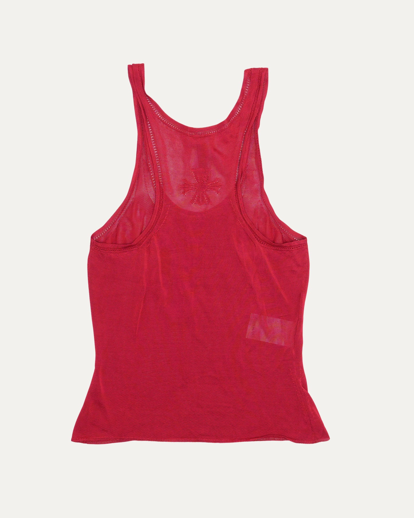Plus Cross Sheer Tank Top