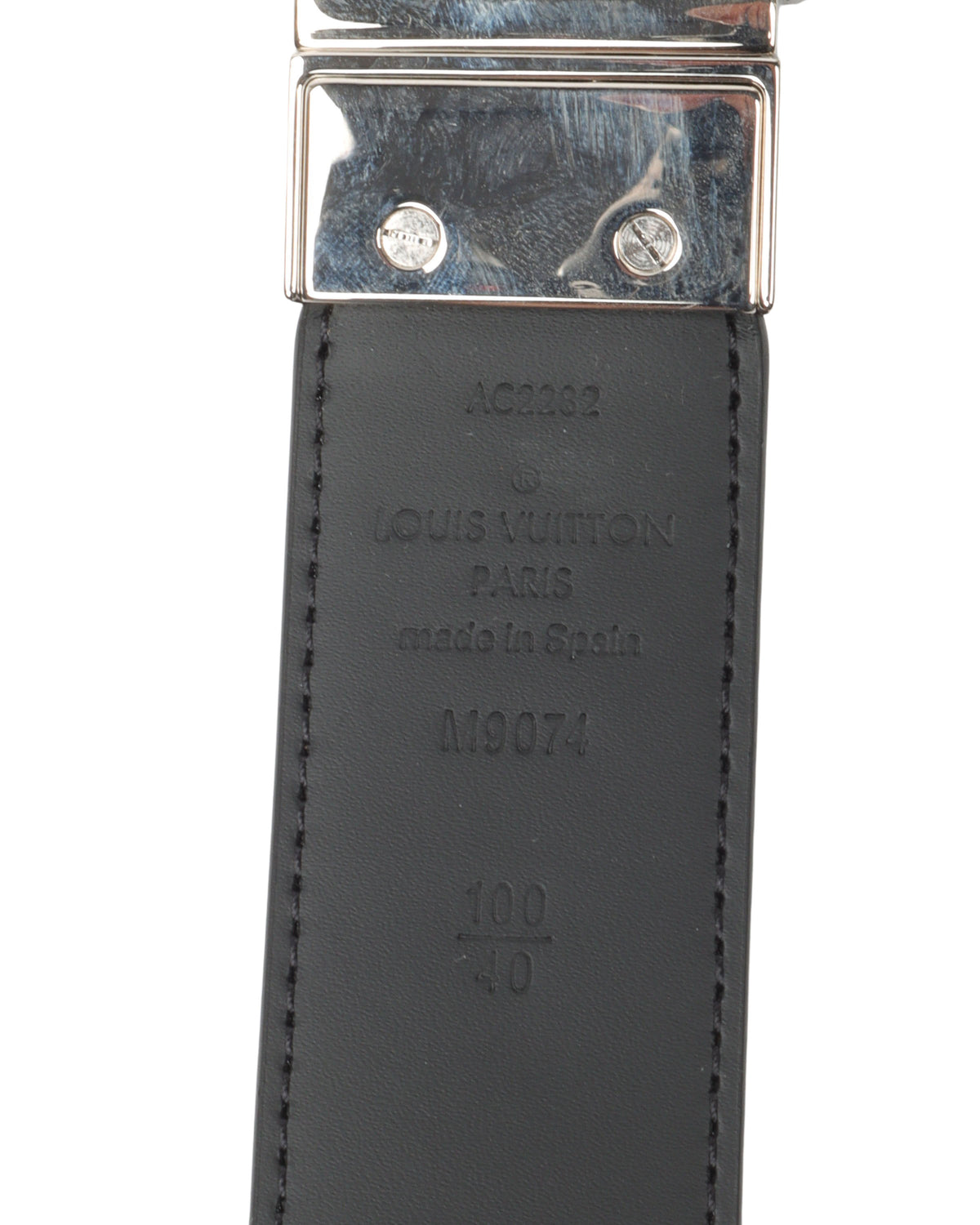 Graphite Damier Belt