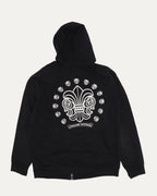 Vintage Thermal Lined Fleur Logo Zip Up Hoodie