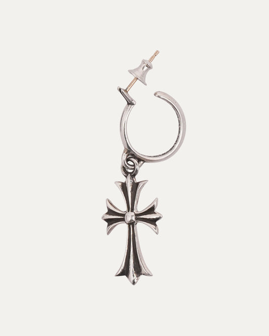 Cross Hoop Earring