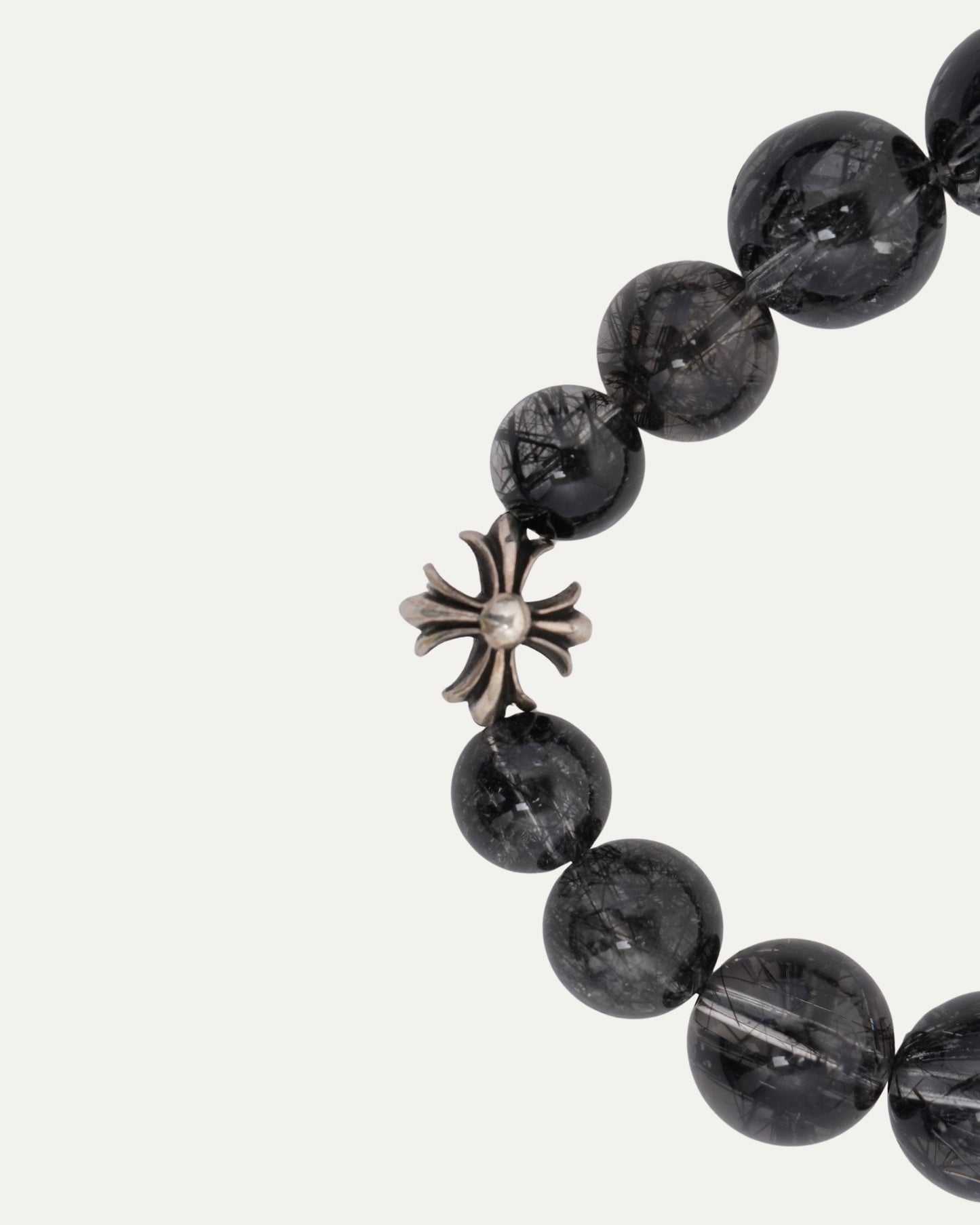 10mm Rutilated Quartz Plus Ball Graduated Bead Bracelet