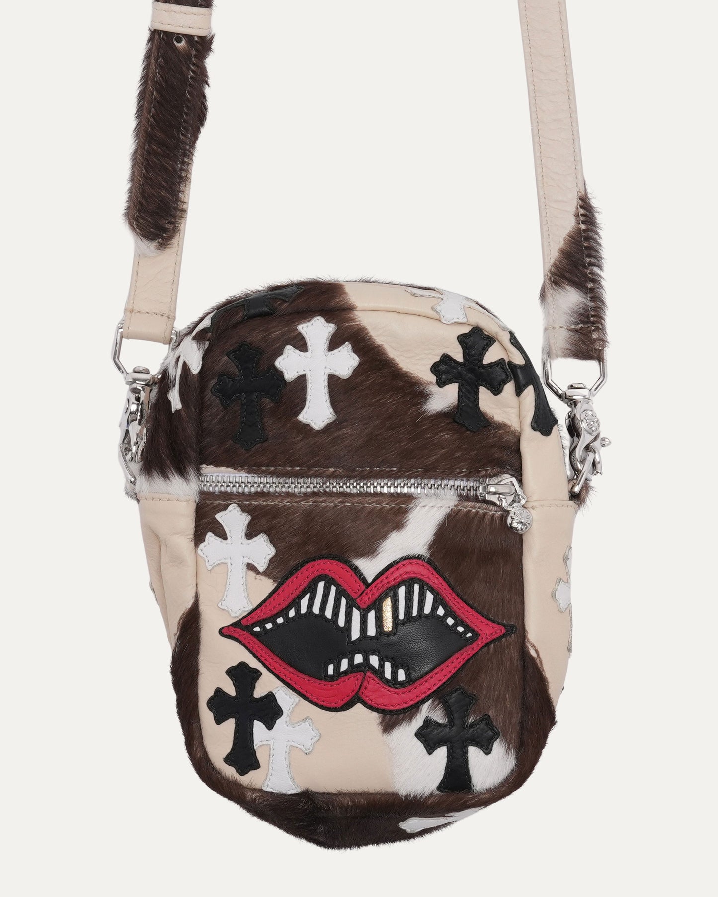 Matty Boy Cross Patch Chomper Cow Hide Taka Bag