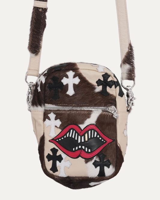 Matty Boy Cross Patch Chomper Cow Hide Taka Bag