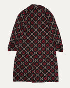 Double Breasted GG Monogram Jacquard Wool Coat