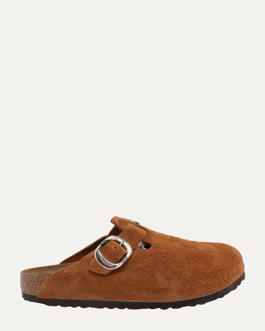 Dagger Embellished Birkenstock Boston Suede Mule