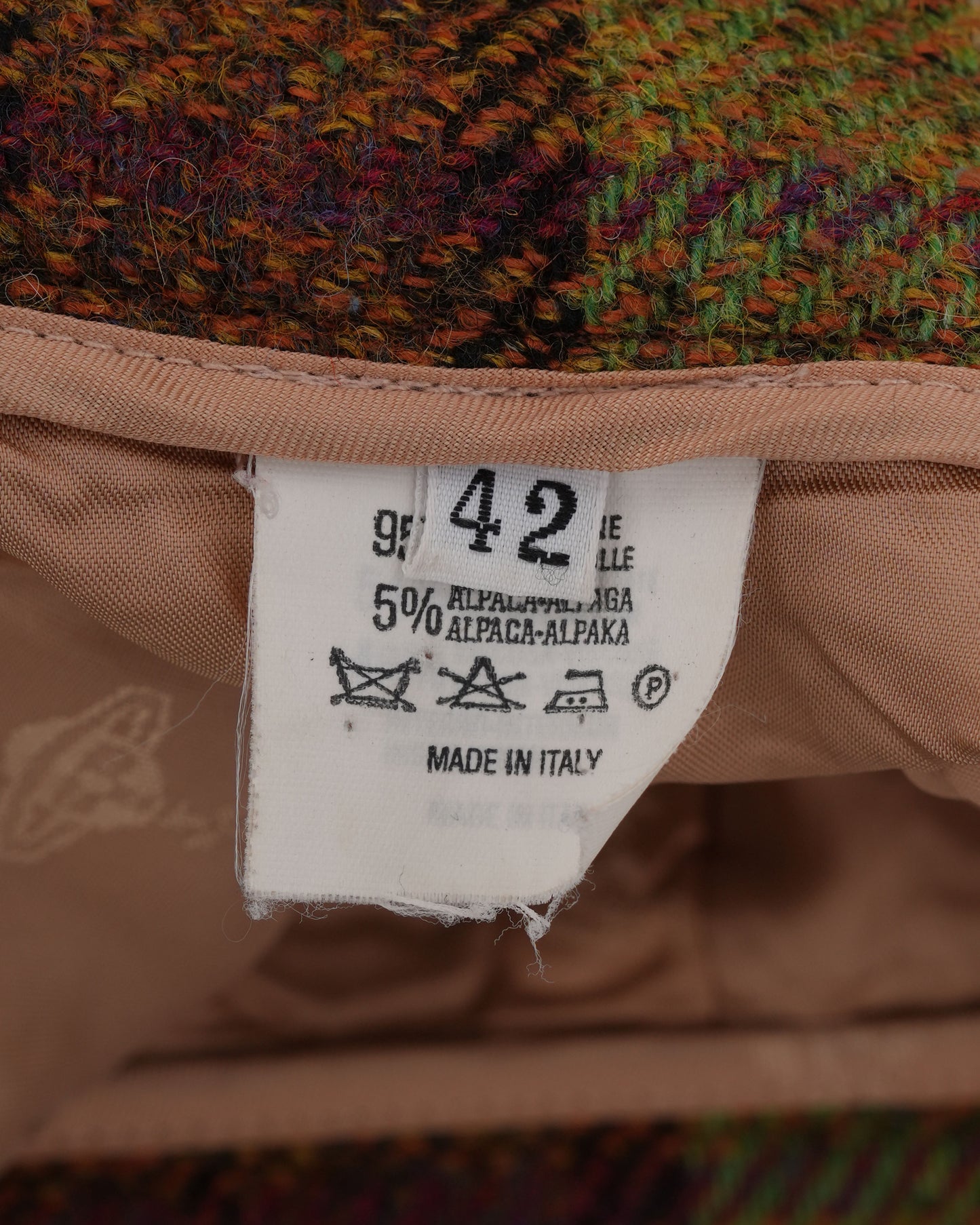 1990s Tartan Skirt Suit with Shearling Trim