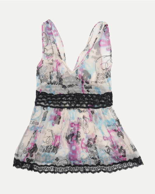 Graffiti Silk Top